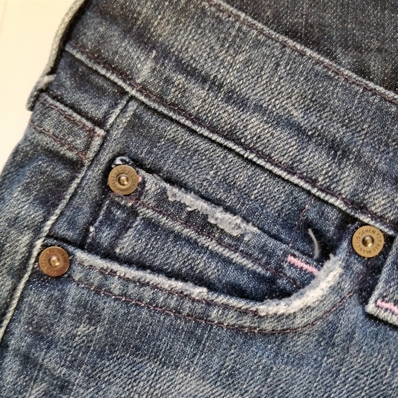 Pink! 🌸 7 FAM flare jeans with PINK accents! - Picture 6 of 7